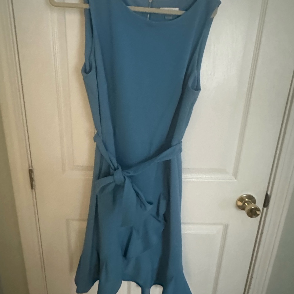 Calvin Klein Blue Halter Sheath Dress for Cocktail - Picture 2 of 7